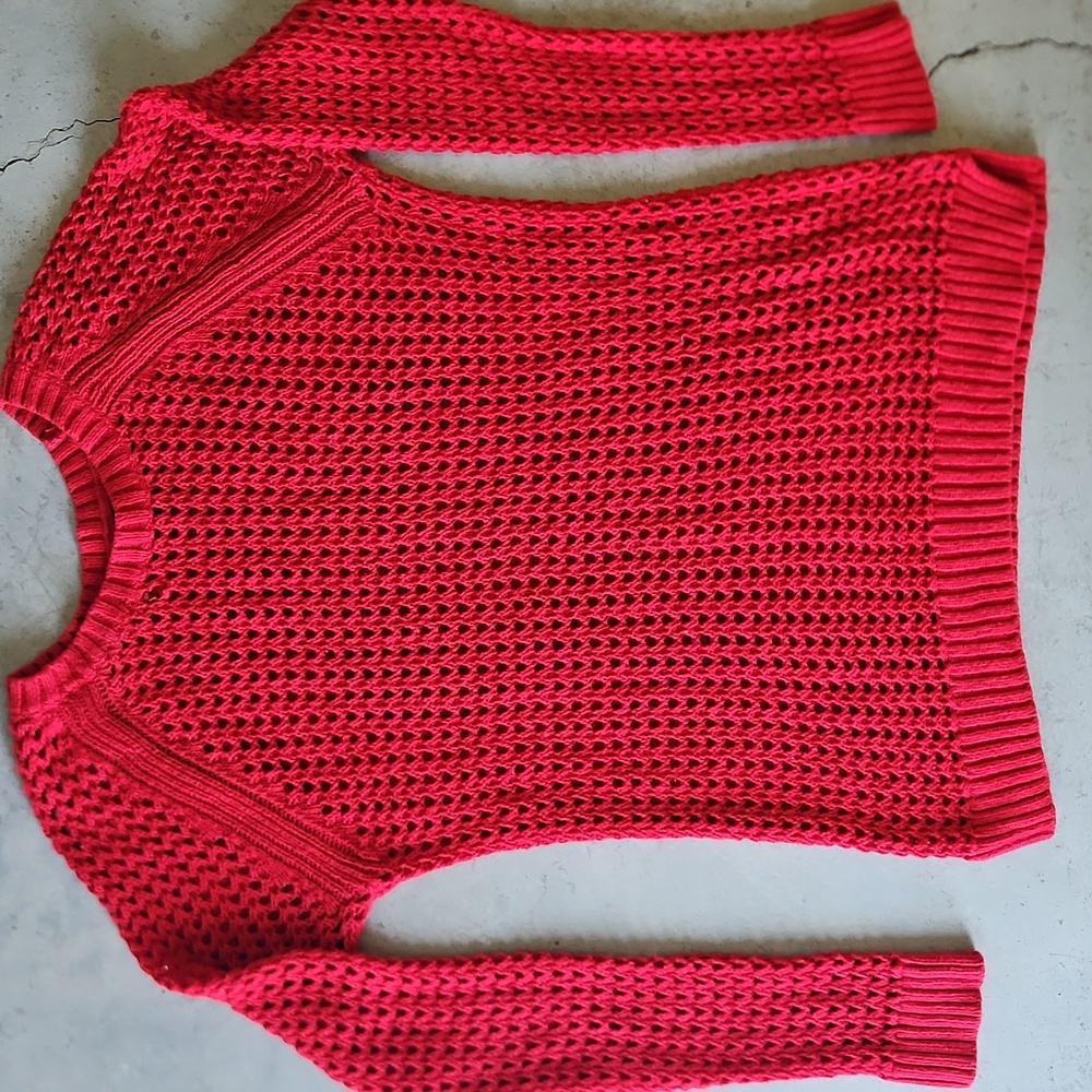 a.n.a Women's Vibrant Red Crew Neck Sweater
